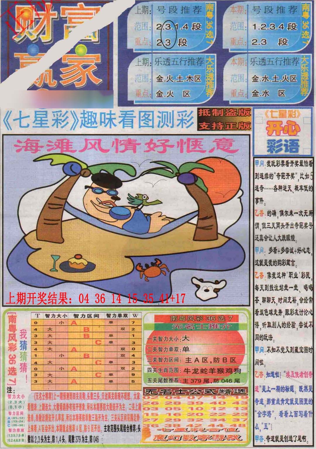 082期财富赢家（七星彩）[图]